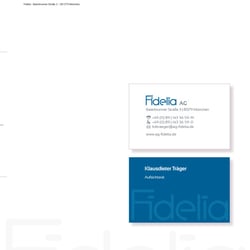 Fidelia Logo, Briefpapier und Visitenkarten