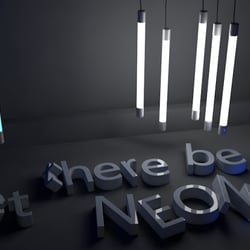 Titel NEON Ausstellung 3D Illustration