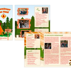 6-seitiger DIN lang Flyer im Wickelfalz