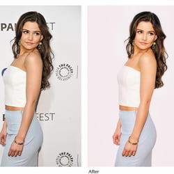 Before-after photo editing example