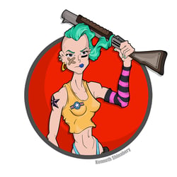 Tank Girl Green Circle