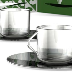 Kaffeetassen aus Glas fuer „La Porcellana Bianca“