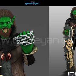 3D-Eisenfaust-Kriegers-Geschöpf Character Animation