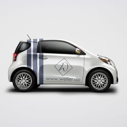 „Weller“ Auto-Beschriftung Mockup 1