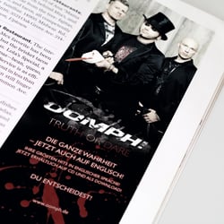 Anzeigengestaltung „OOMPH!“ (GUN Rec.)