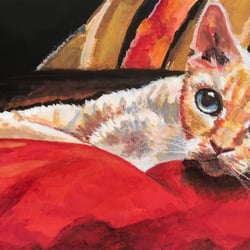 Gouache und Softpastellstifte