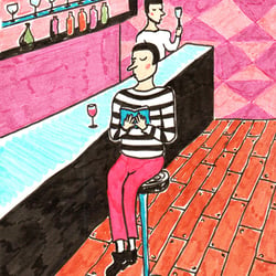 Francois dans le bar