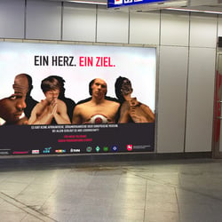 EIN HERZ. EIN ZIEL. | Kampagne Anti-Rassismus-Spot | Plakat, DVD, CityCards