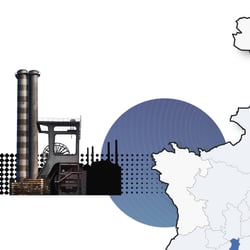 Detail „Ruhrgebiet“ Karte Digitalisierungskompass Handelsblatt 09/2018