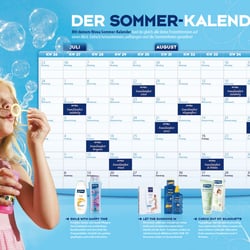 Somerkalender für das Nivea Familienfest