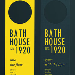 Bathhouse Doorhanger