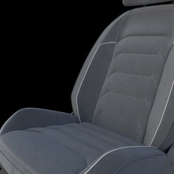 Autositz Leder grau 2