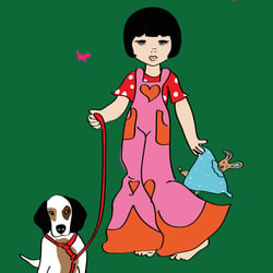 Marilou Malibou und ihr Hund Bou