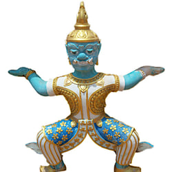 Figur in Thailand (HG weiss)