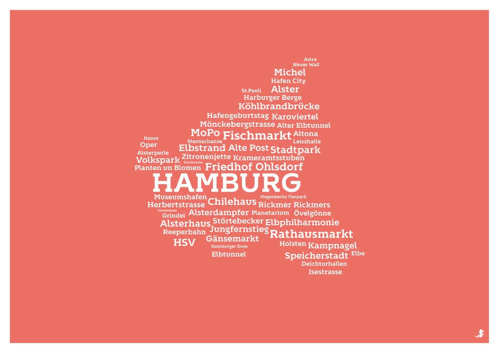 Hamburg Typo Poster