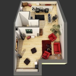3D Grundriss Dachgeschoss