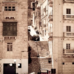 coastal town stairway