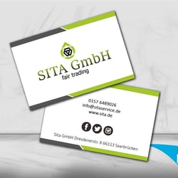Visitenkartendesign Sita GmbH