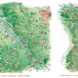 2 Übersichts- / Panoramakarten der Region zwischen Maas und Rhein