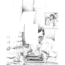 Illustration „Hans im Glück“, Hans Fallada Ausstellung