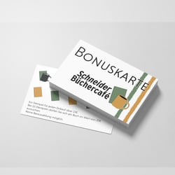 „Büchercafé Schneider“ Bonuskarte Mockup