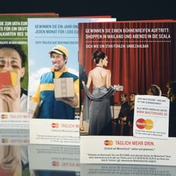 Konzeption und Umsetzung einer Promotionkampagne für MasterCard inklusive Print, TV und Promotionmaterial.  Agentur: McCann Eri