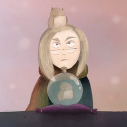 Hexe mit Eule