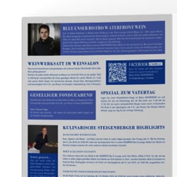 Steigenberger Waterfront Zeitung/Weinkarte