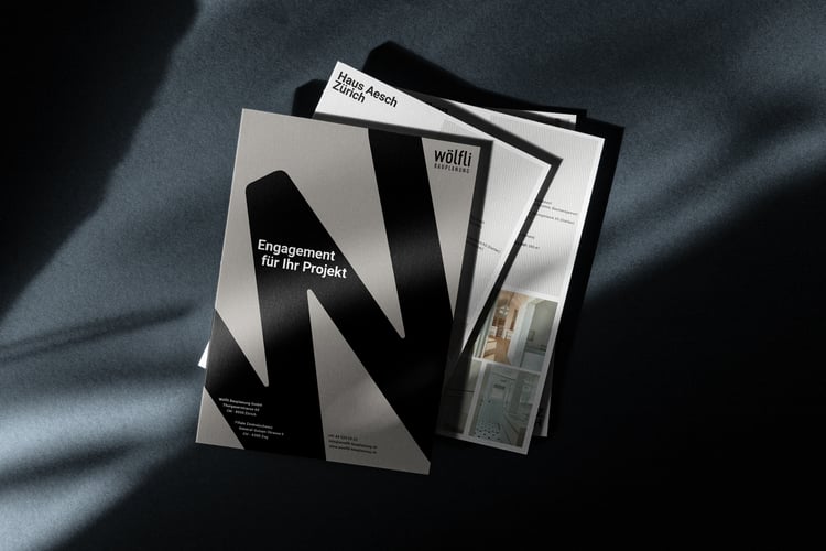 Grafik und Webdesign für Wölfli Bauplanung GmbH in Zürich und Zug: Gestaltung Website, Firmenpräsentation, Projektportfolio
