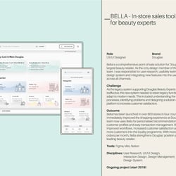 BELLA – In-store sales tool  for beauty experts