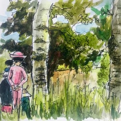 Pen & wash Skizze