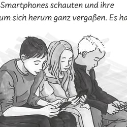 Illustration im TB „Gefangen im Riesenbuch“