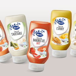 HERO AG: Traiteursaucen in handlicher Spritzflasche KONZEPT | DESIGN | ILLUSTRATION | COMPOSING