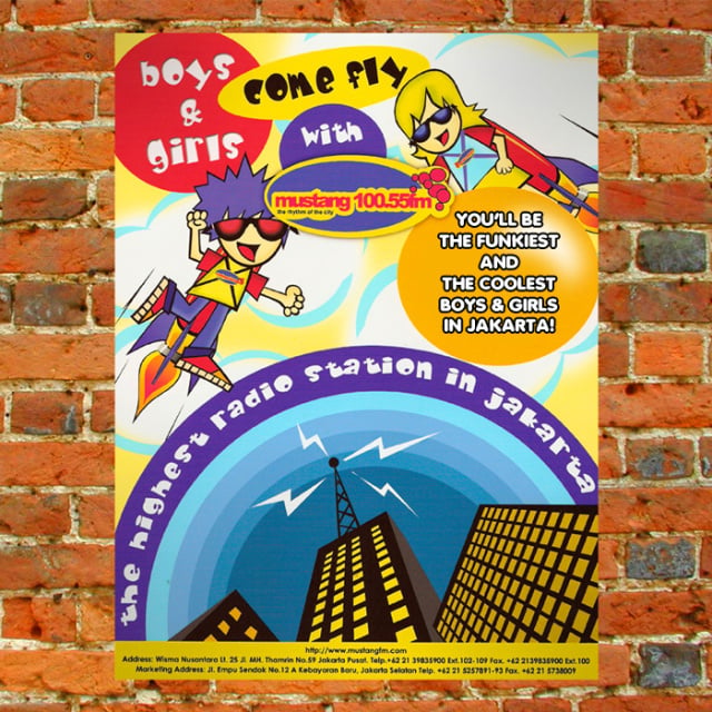 Poster Mustang 100.55 FM