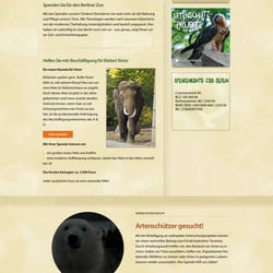 Screenshot – Textbeispiel Spenden Zoo Berlin