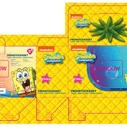 Verpackung für ein Sponge Bob Frühstücksset