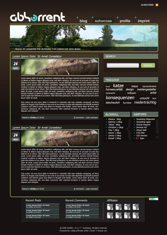 abhorrent Blogdesign