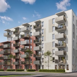 3D visualisierung eines Mehrfamilienhauses in der Grazer City