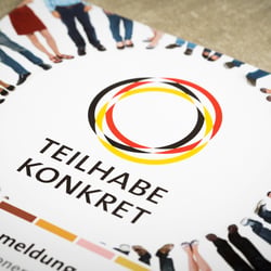 Signet-Entwicklung und komplette Konferenz-Ausstattung für „TEILHABE KRONKRET”