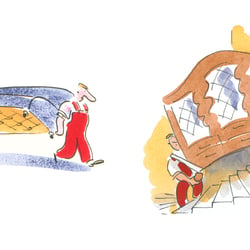 Zwei redaktionelle Illustrationen zu Umzügen