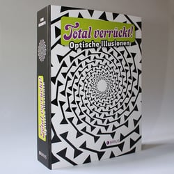 Total Verrückt Cover mit partiellem Lack auf der schwarzen Spirale.