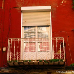 Weisser Balkon in Cartagena