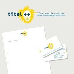Titel++ IT-Solutions, Bild-und Wortmarke, Geschäftspapiere