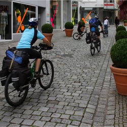 mit dem Fahrrad