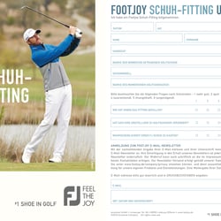 Karte für Umfrage, Kunde: FOOTJOY