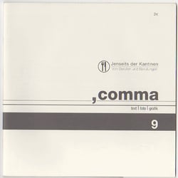 Commaheft Design 1