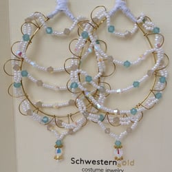 Creolen Swarovski, 14k gold filled, Länge ca 10cm