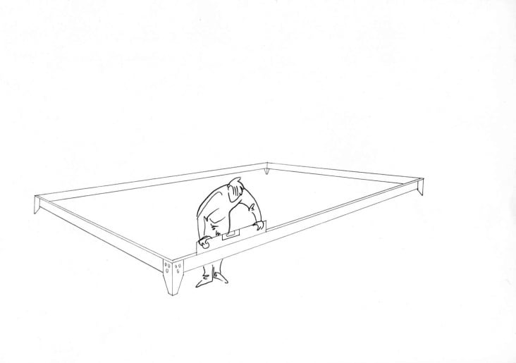 Aufbauzeichnung für einen Container – Detail