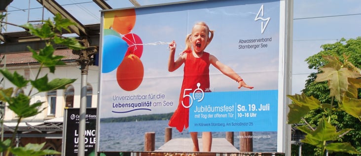 Großfläche zum Jubiläumsfest