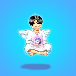 Kinder-Illustration zu der Bildserie „Kleine Engel“